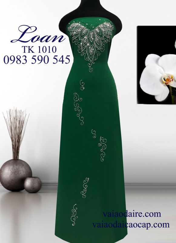 Vải áo dài Thái Tuấn kết hạt