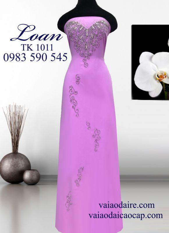 Vải áo dài Thái Tuấn kết hạt