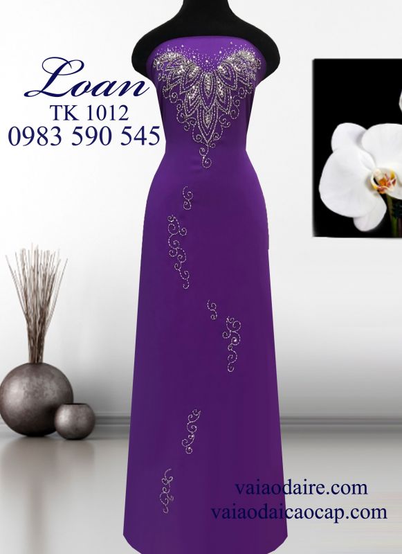 Vải áo dài Thái Tuấn kết hạt