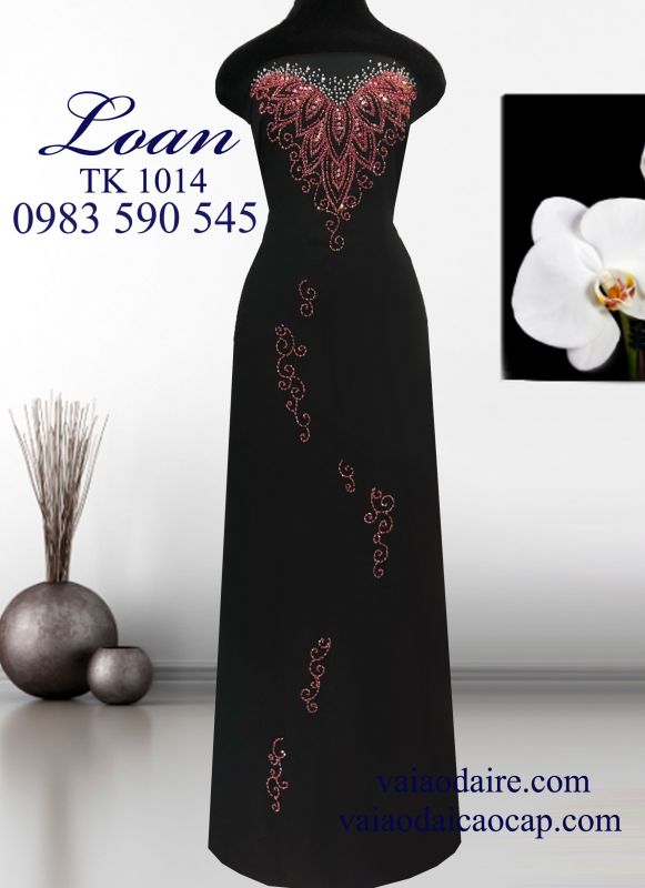 Vải áo dài Thái Tuấn kết hạt