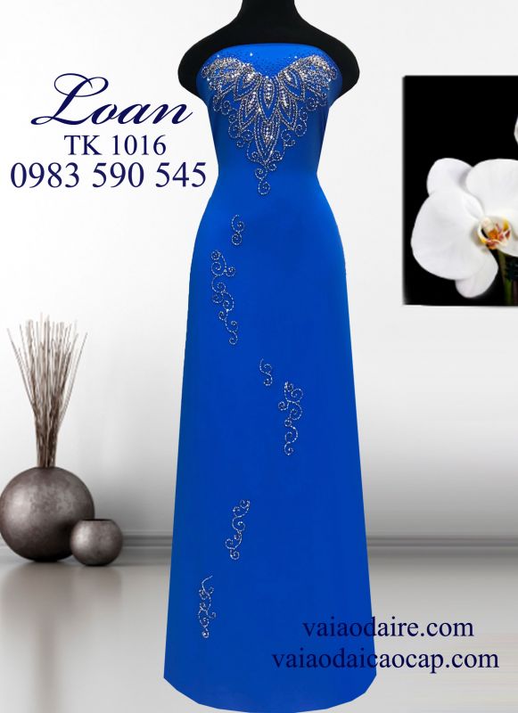 Vải áo dài Thái Tuấn kết hạt