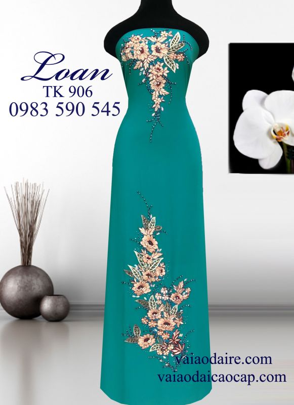 Vải áo dài kết hoa