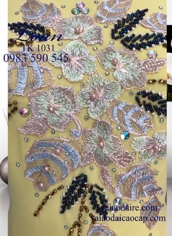 Vải áo dài kết hoa