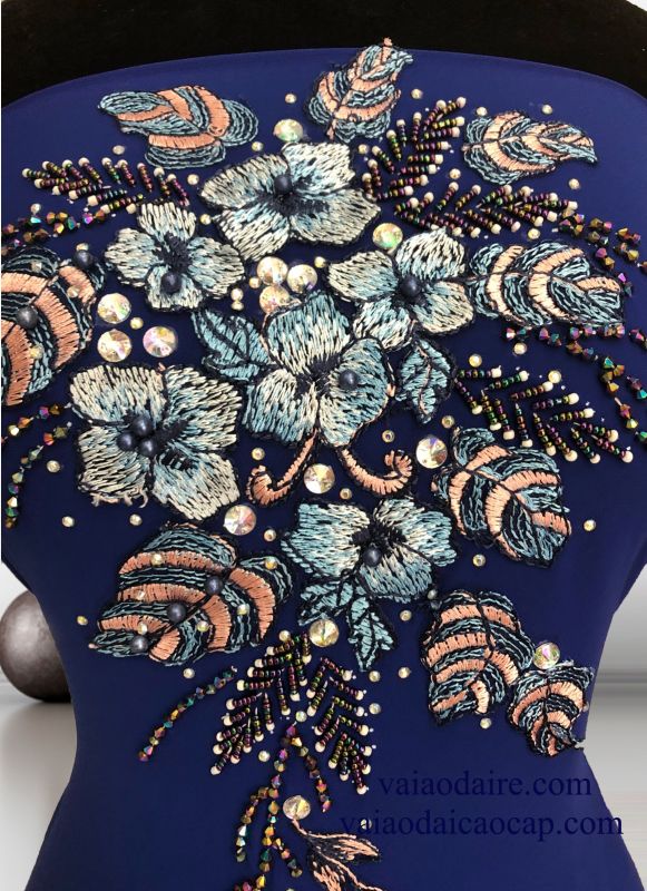 Vải áo dài kết hoa