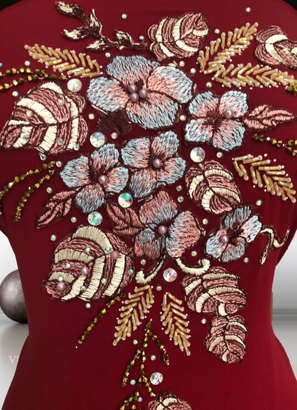 Vải áo dài kết hoa