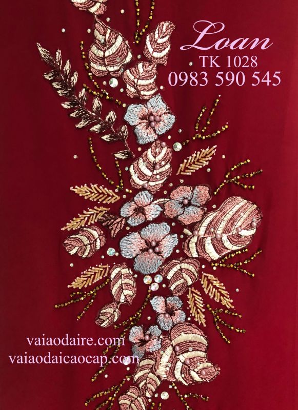 Vải áo dài kết hoa