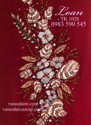 Vải áo dài kết hoa