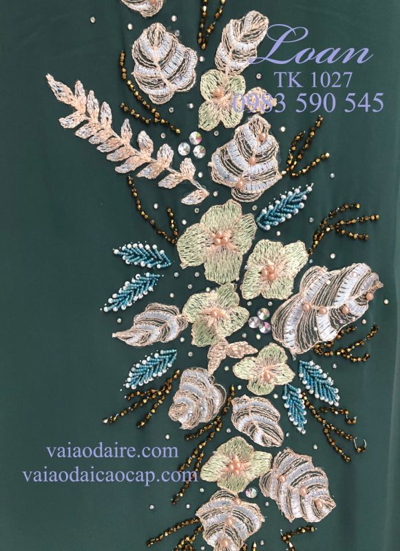 Vải áo dài kết hoa