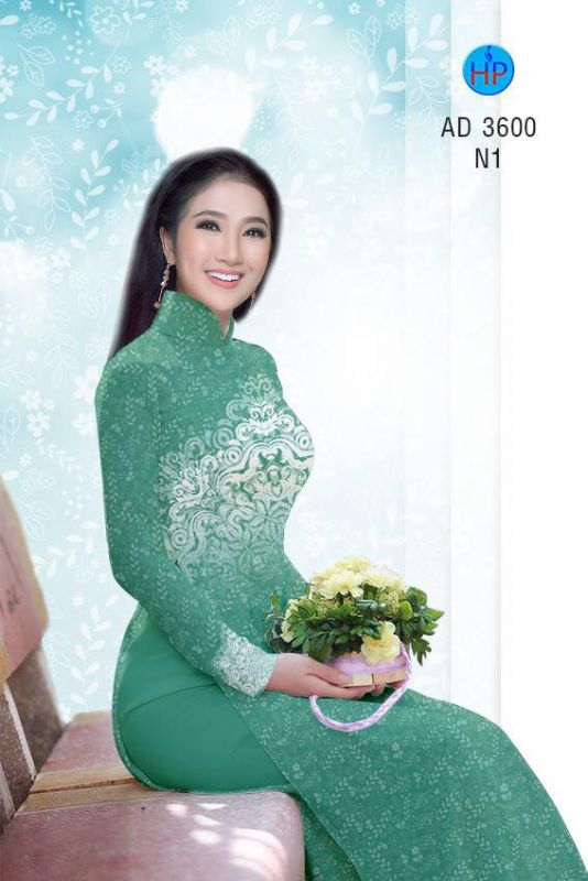Vải áo dài hoa văn toàn thân