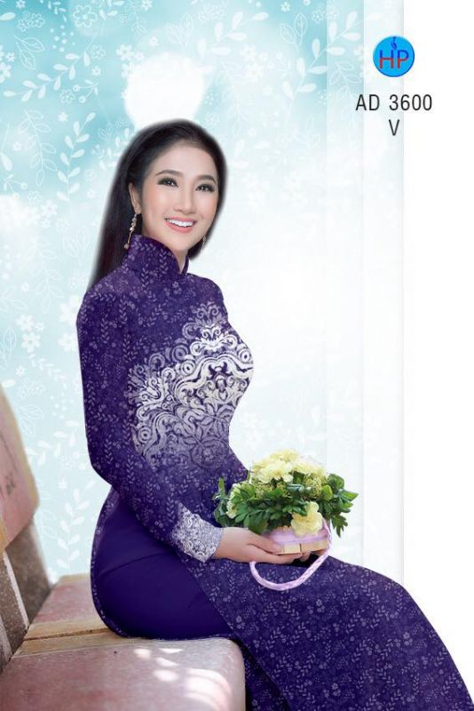 Vải áo dài hoa văn toàn thân