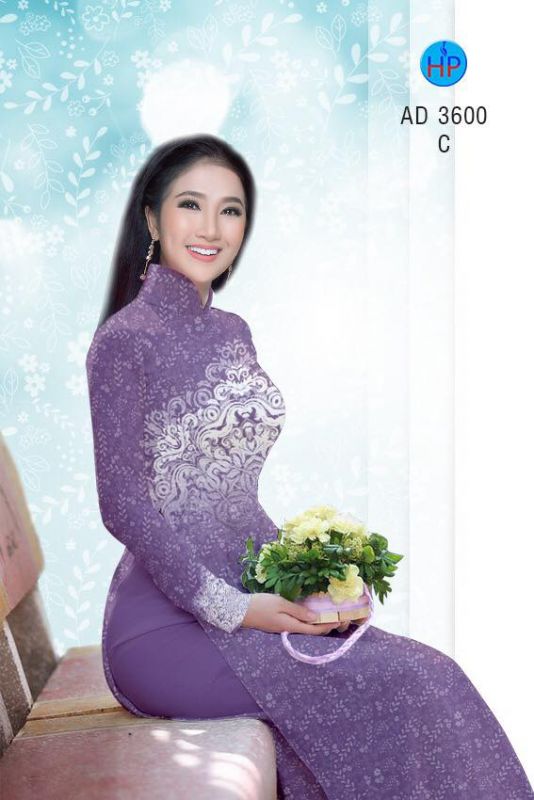 Vải áo dài hoa văn toàn thân