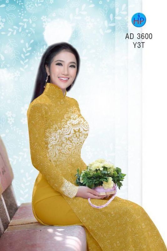 Vải áo dài hoa văn toàn thân