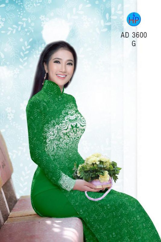 Vải áo dài hoa văn toàn thân