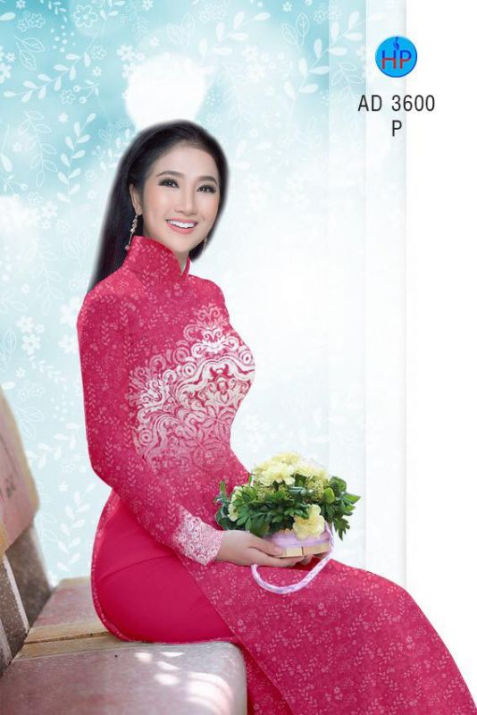 Vải áo dài hoa văn toàn thân