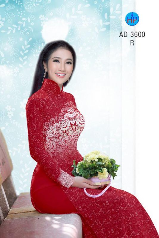 Vải áo dài hoa văn toàn thân