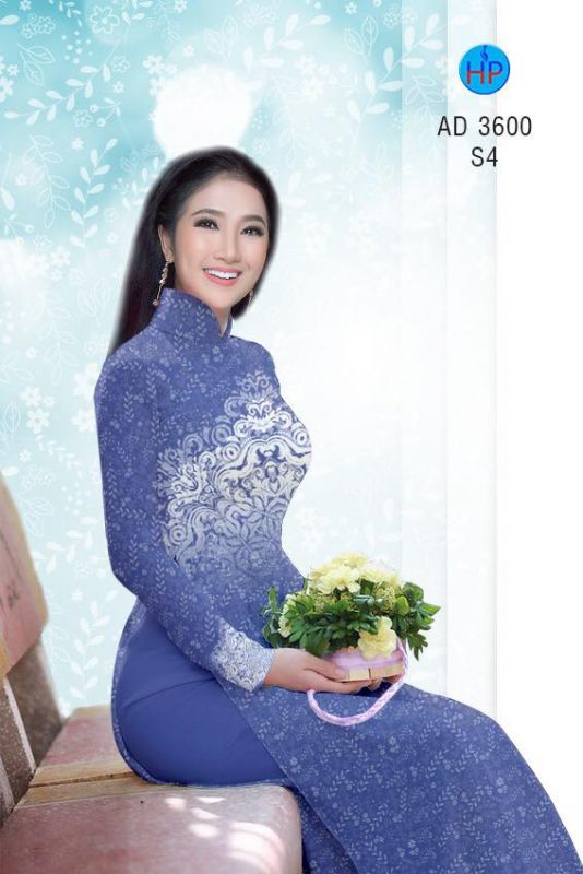 Vải áo dài hoa văn toàn thân