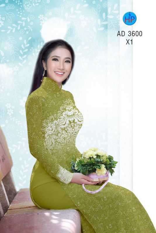 Vải áo dài hoa văn toàn thân