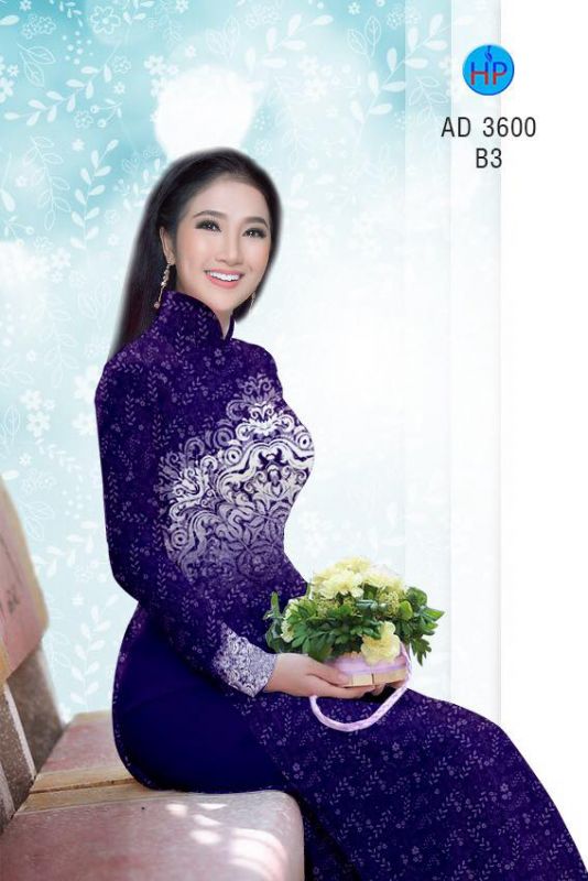 Vải áo dài hoa văn toàn thân