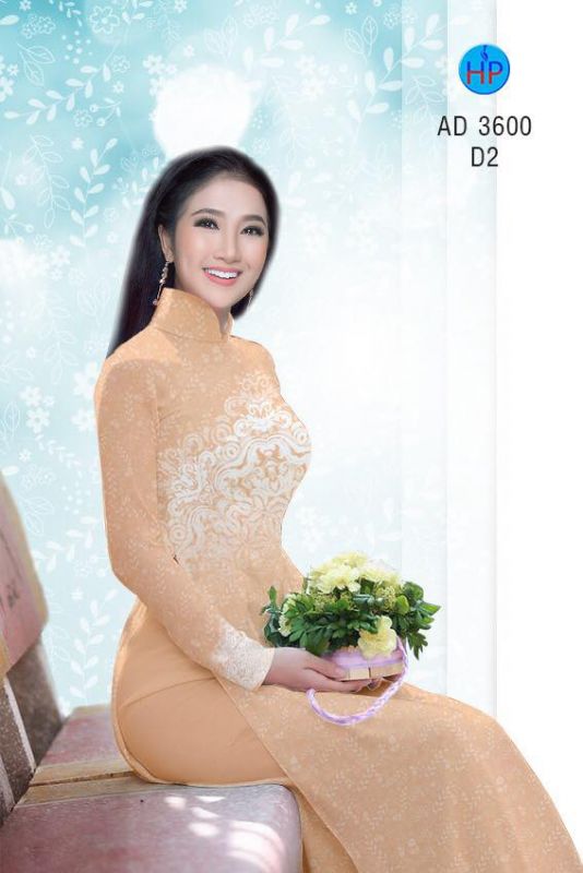 Vải áo dài hoa văn toàn thân