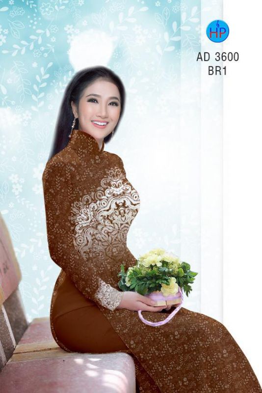 Vải áo dài hoa văn toàn thân