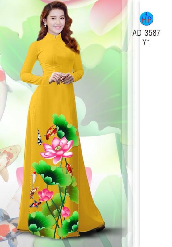 Vải áo dài hoa Sen