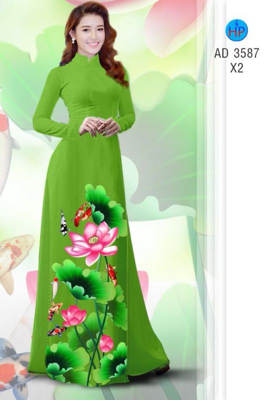 Vải áo dài hoa Sen