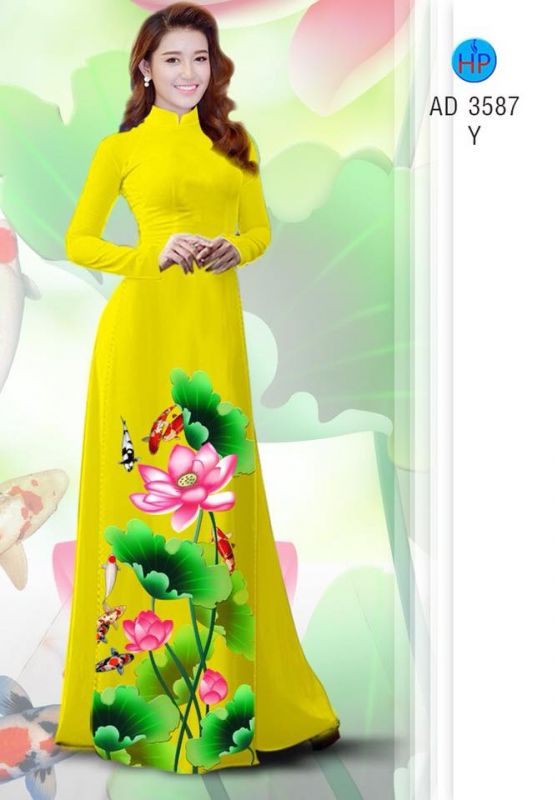 Vải áo dài hoa Sen