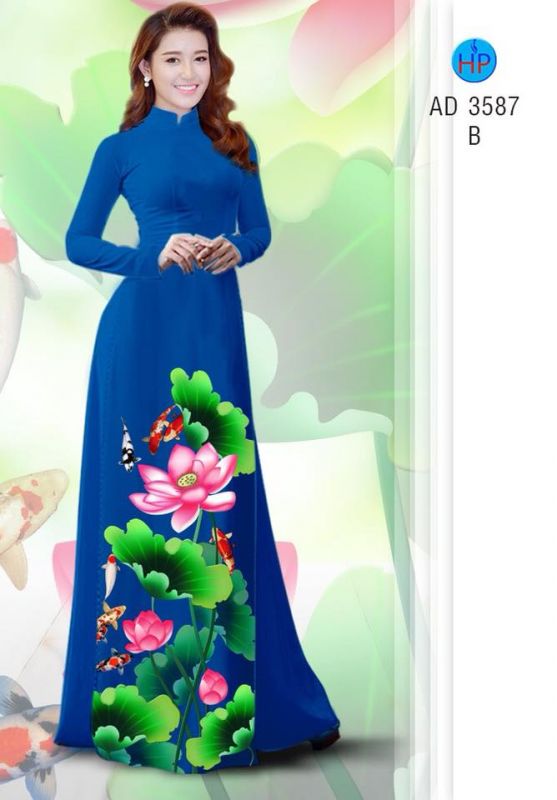 Vải áo dài hoa Sen