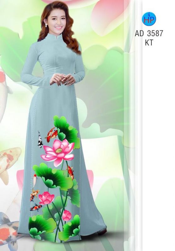 Vải áo dài hoa Sen