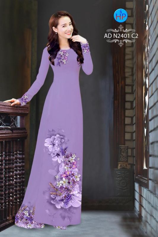 Vải áo dài hoa dây
