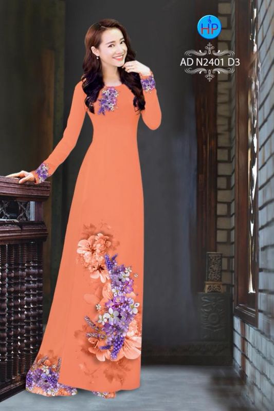 Vải áo dài hoa dây