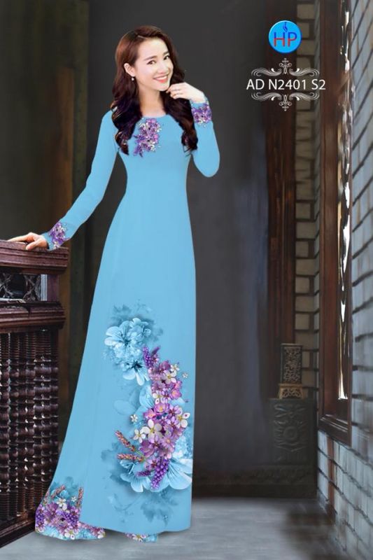 Vải áo dài hoa dây