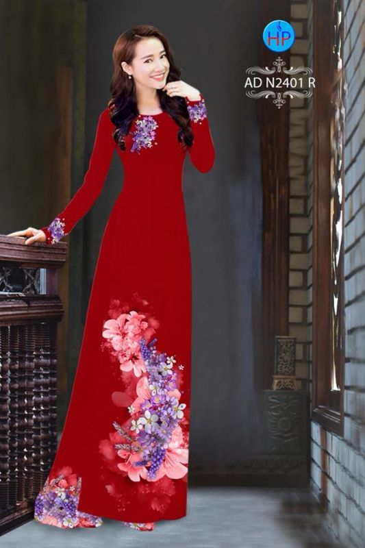 Vải áo dài hoa dây