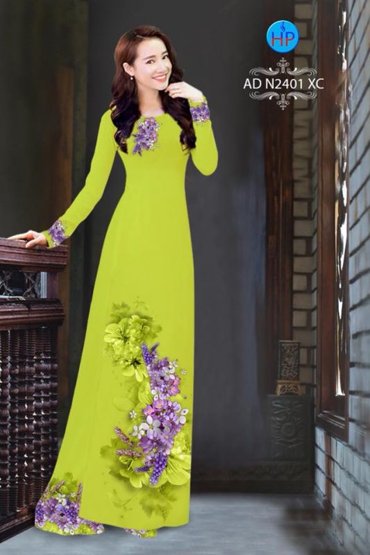 Vải áo dài hoa dây