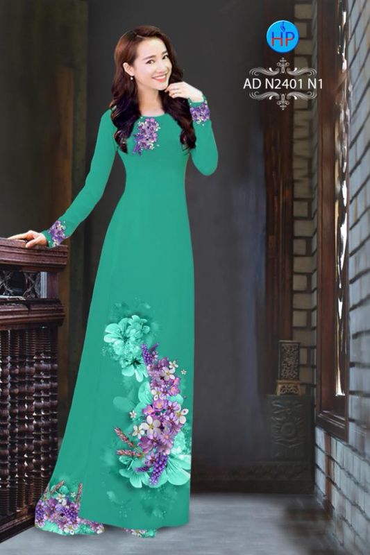Vải áo dài hoa dây