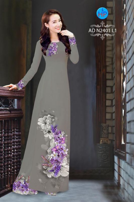 Vải áo dài hoa dây