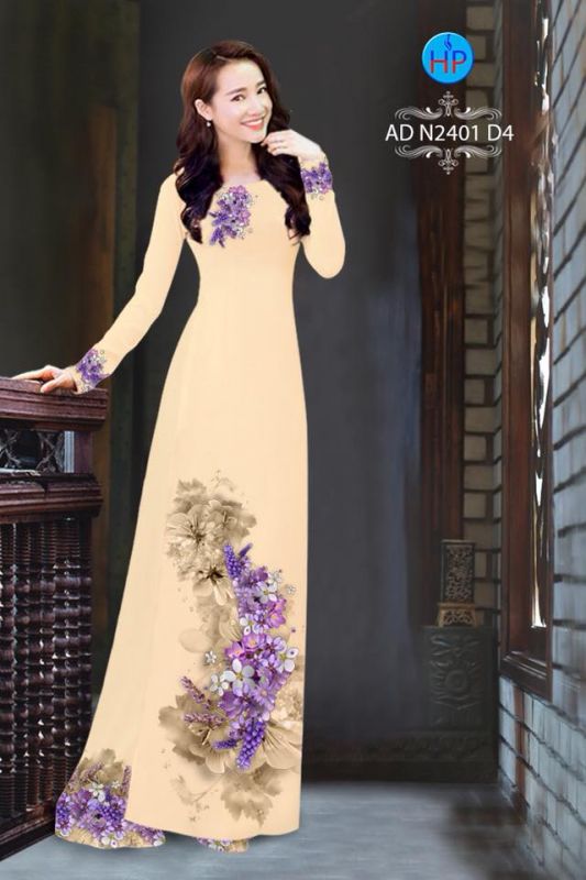 Vải áo dài hoa dây