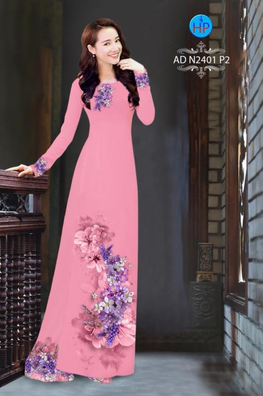 Vải áo dài hoa dây