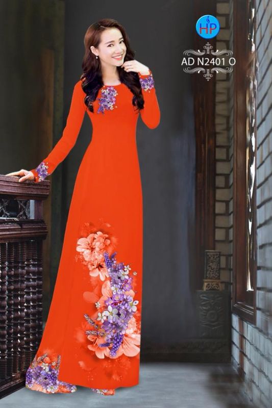 Vải áo dài hoa dây