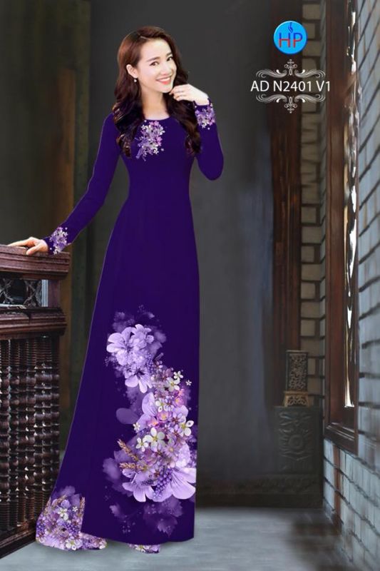 Vải áo dài hoa dây
