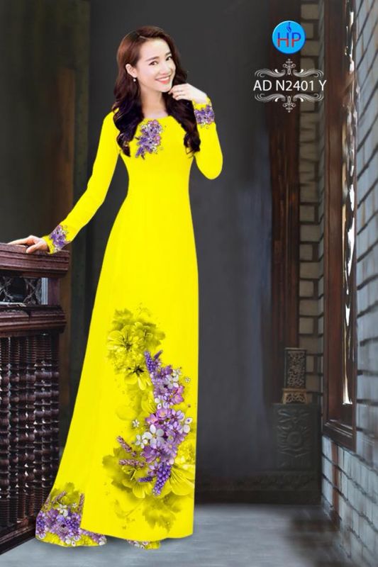 Vải áo dài hoa dây