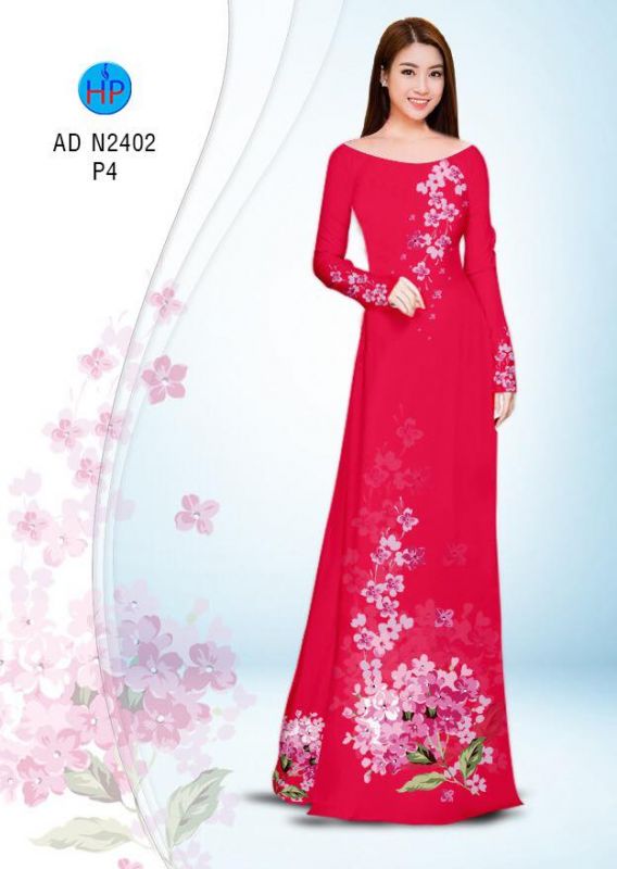 Vải áo dài hoa dây Vải áo dài hoa dây