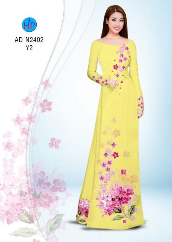 Vải áo dài hoa dây Vải áo dài hoa dây