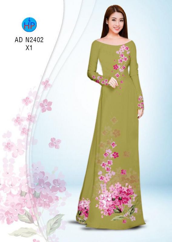 Vải áo dài hoa dây Vải áo dài hoa dây