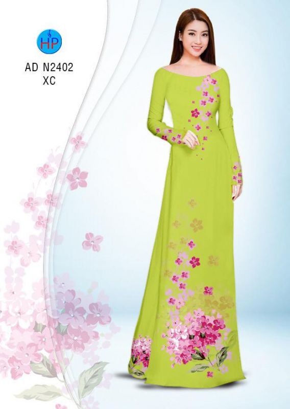 Vải áo dài hoa dây Vải áo dài hoa dây