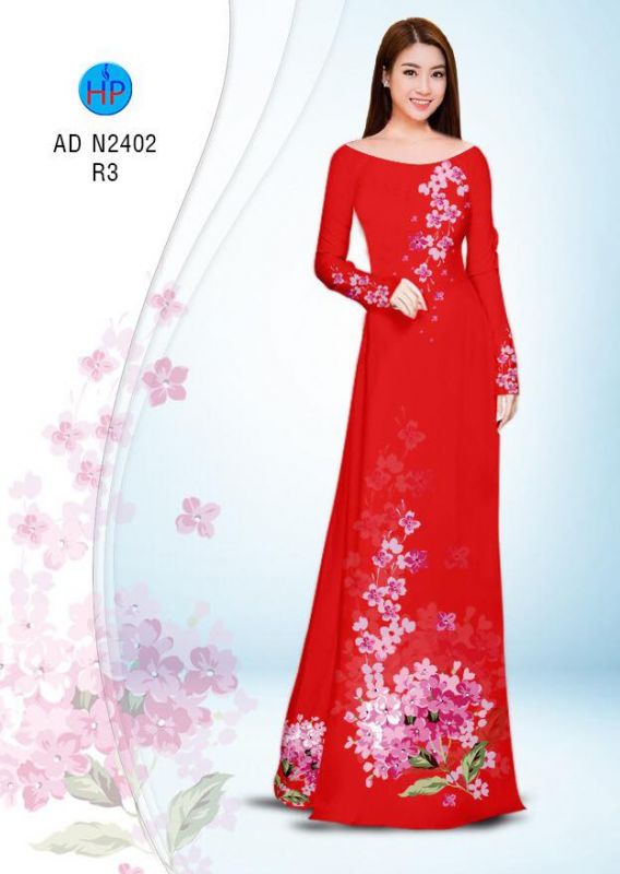 Vải áo dài hoa dây Vải áo dài hoa dây