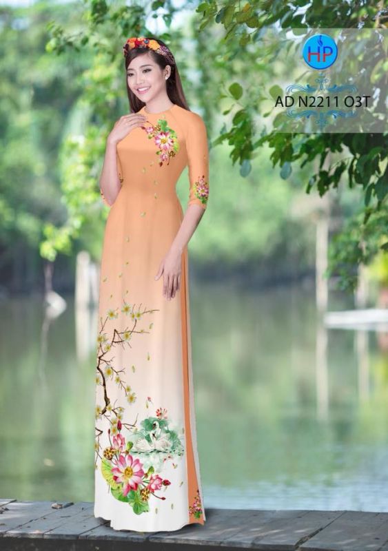 Vải áo dài hoa Sen Vải áo dài hoa Sen