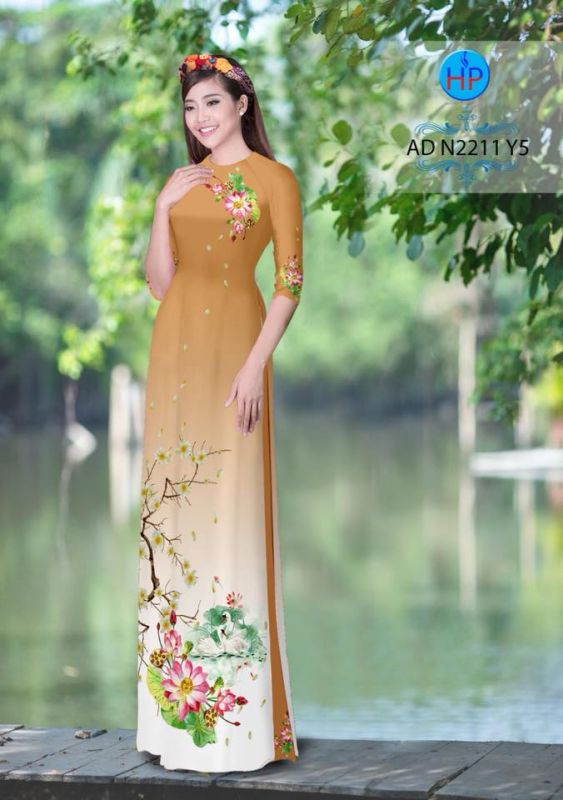 Vải áo dài hoa Sen Vải áo dài hoa Sen