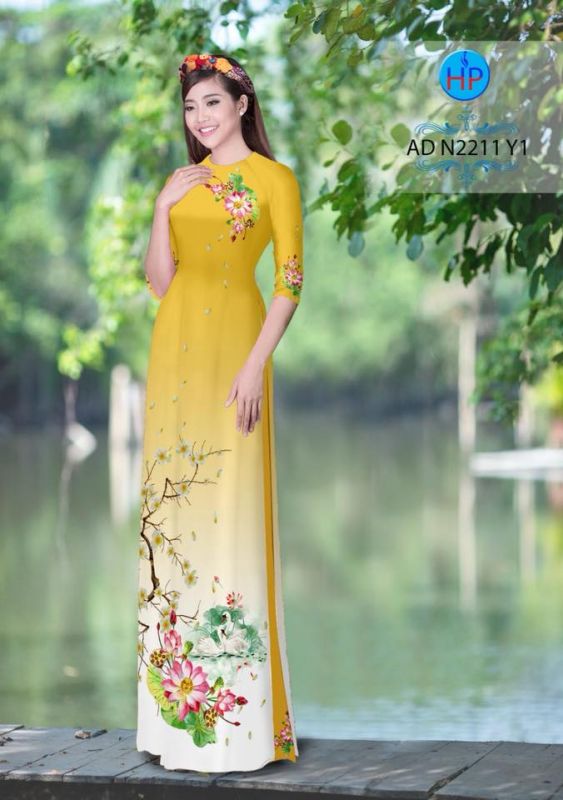 Vải áo dài hoa Sen Vải áo dài hoa Sen