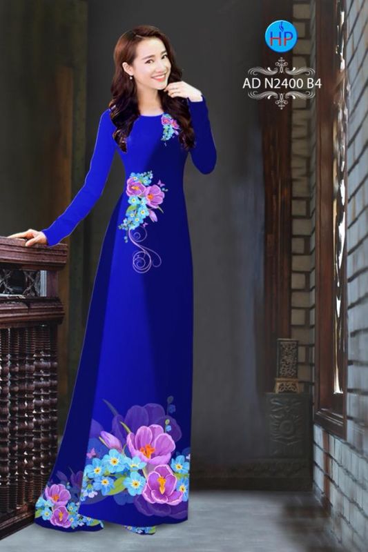 Vải áo dài hoa 3D Vải áo dài hoa 3D